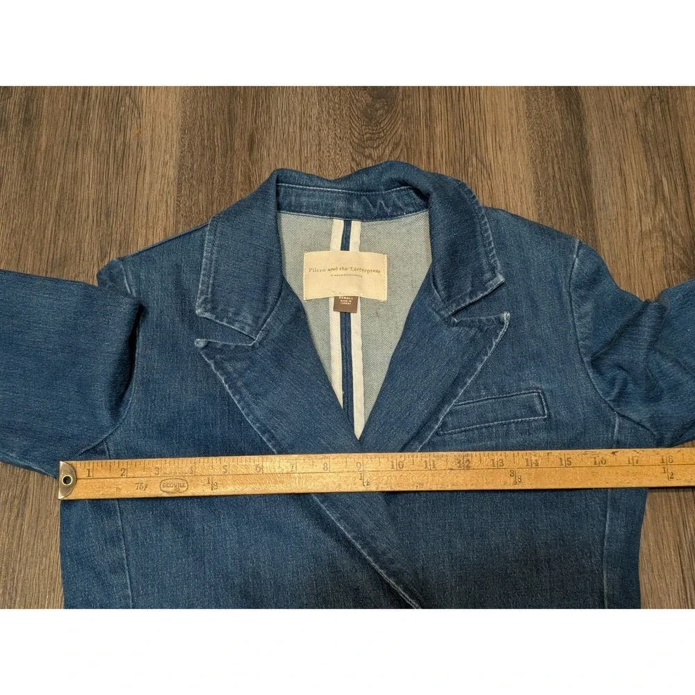 Pilcro and the Letterpress Anthropologie Denim Blazer‎ Jacket - Small